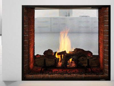 Heat & Glo | Escape See-Through 2-Sided Propane Gas Fireplace Installation Manotick Ontario