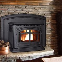 Enviro M55 Cast Iron Pellet Fireplace Insert Top Hat Home