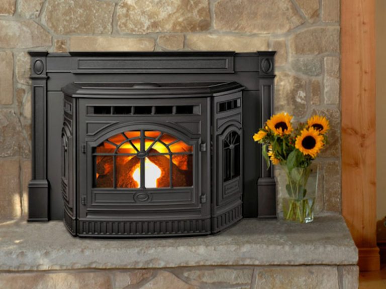 QuadraFire Castile Wood Pellet Insert Top Hat Home Comfort Services