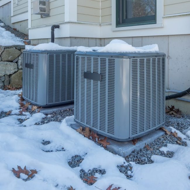 Heating and air conditioning units used to heat and cool a house